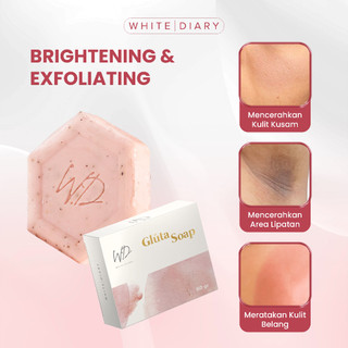 White Diary Gluta Soap - Brightening & Exfoliating | Sabun Pencerah Kulit dengan Eksfoliasi Ringan