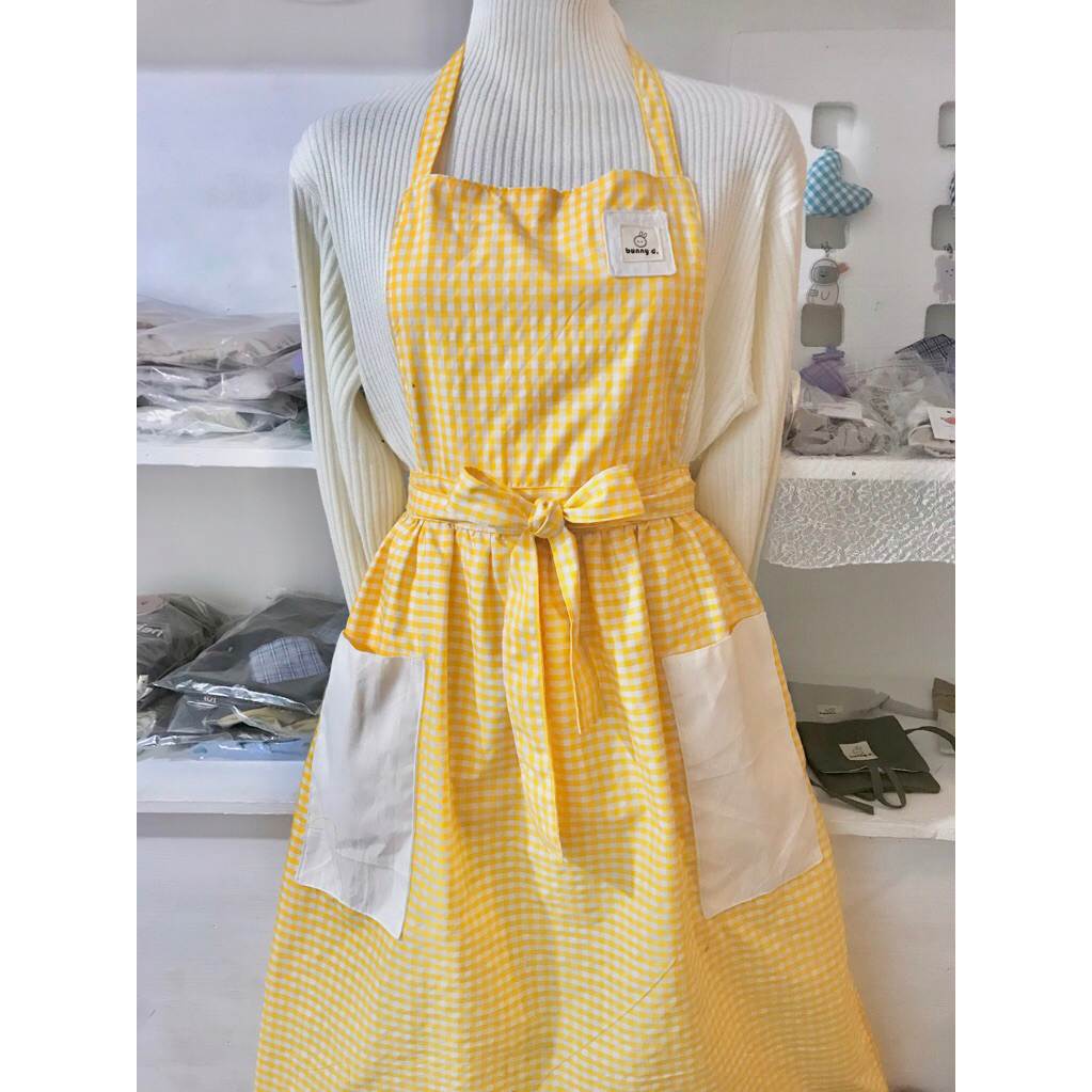 APRON/AESTETIC KOREAN APRON/YELLOW ตรวจสอบ APRON