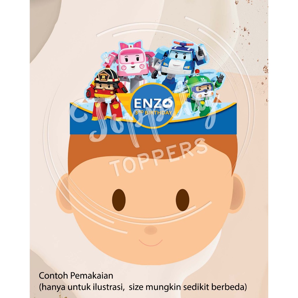 ROBOCAR POLI หมวกปาร์ตี้ Robocar poly car Party หมวก