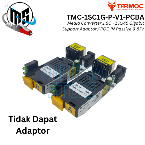 Tarmoc TMC-1SC1G-P-V1-PCBA | Media Converter 1 LAN / 1 FO 1 LAN Gigabit POE IN 9-57 Volt | HTB GS03 