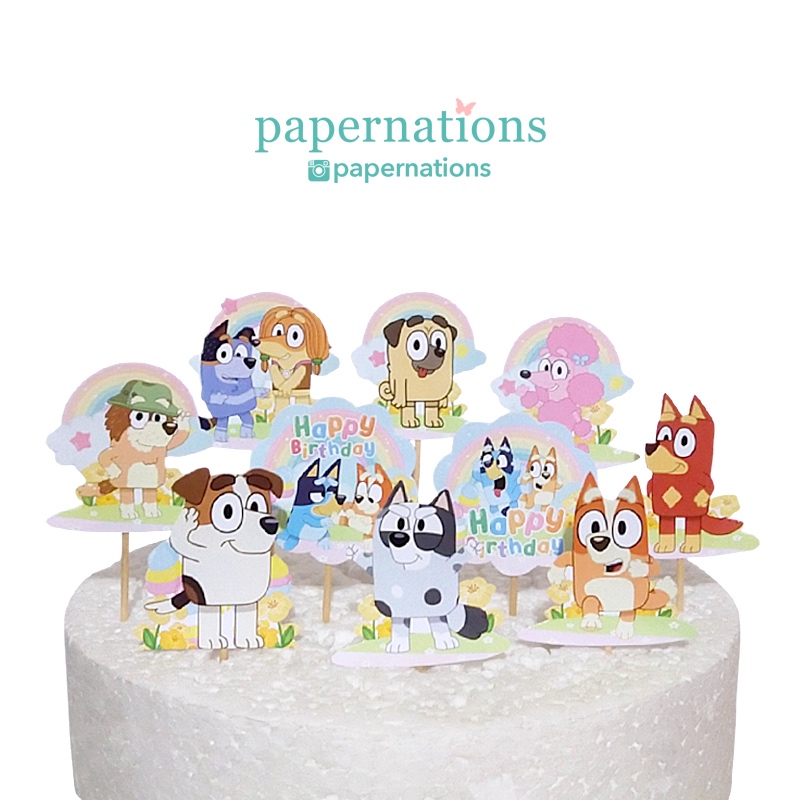 Bluey Cupcake Topper / Bluey Topper / Bluey Cake Topper