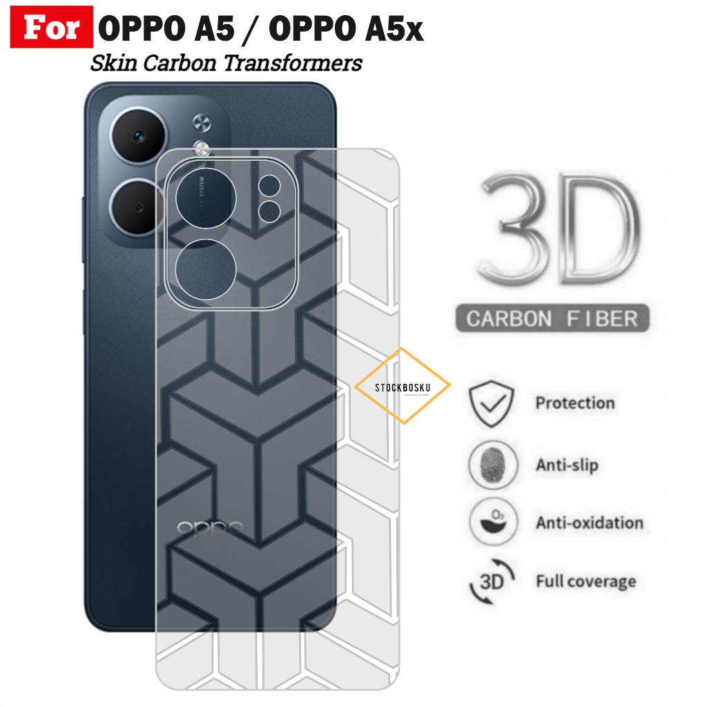 สกินคาร์บอน Oppo A5 A5x A5i Garskin Motif Transformers Back Protector