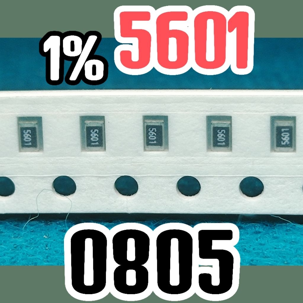 10pcs ชิปตัวต้านทาน smd 5601 562 5K6 1% ขนาด 2012 0805 5.6Kohm 5.6 Kohm 5.6Kohm 5.6 Kohm 5.6K โอห์ม 