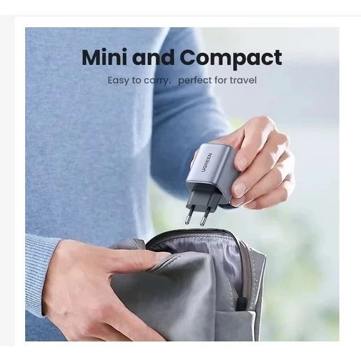 [ Smart ] UGREEN Adapter Dual Port USB Charger Head A + USB Type C Fast Charging 35W วัสดุอย่างดีและ