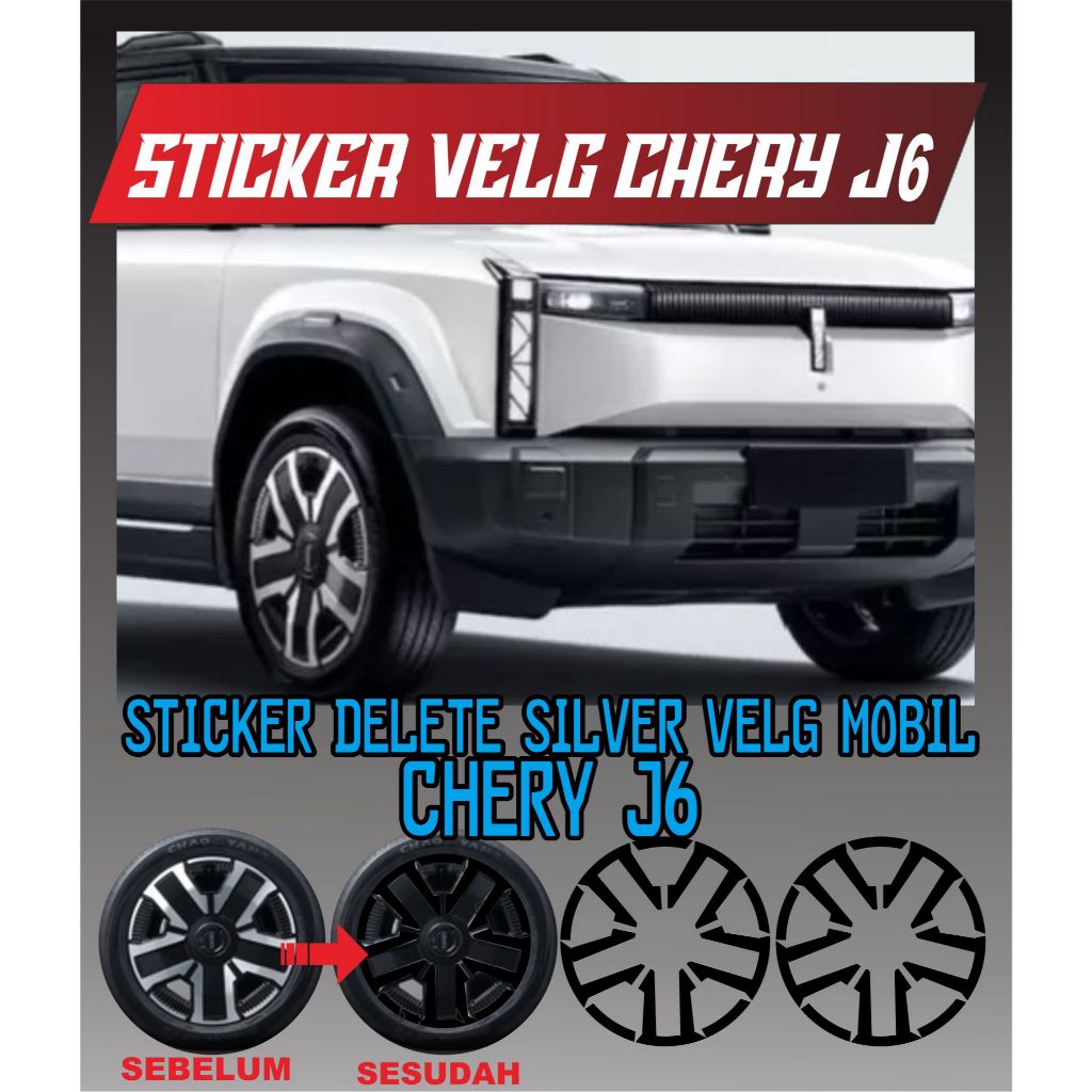 SILVER DELETE CAR RIM STICKER/ CHERY J6 CAR RIM STICKER