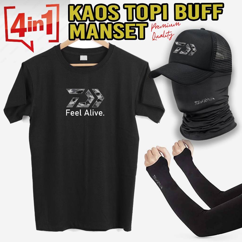 เสื้อยืด DAIWA FISHING พร้อมหมวก BONUS BUFF