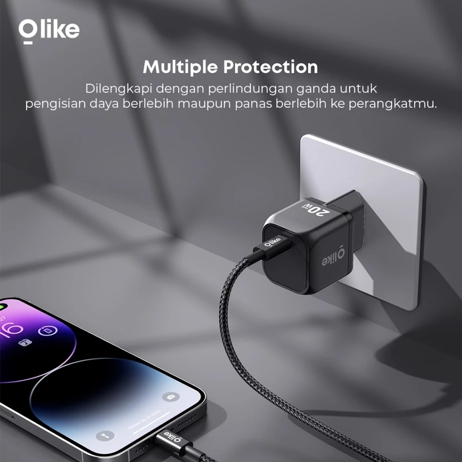 Olike อะแดปเตอร์หัวไฟฟ้ากําลังสูง GAN20SET CHARGER SET 2OW