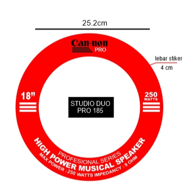 DUO PRO 185 18 INC STUDIO SPEAKER MAGNET STICKER