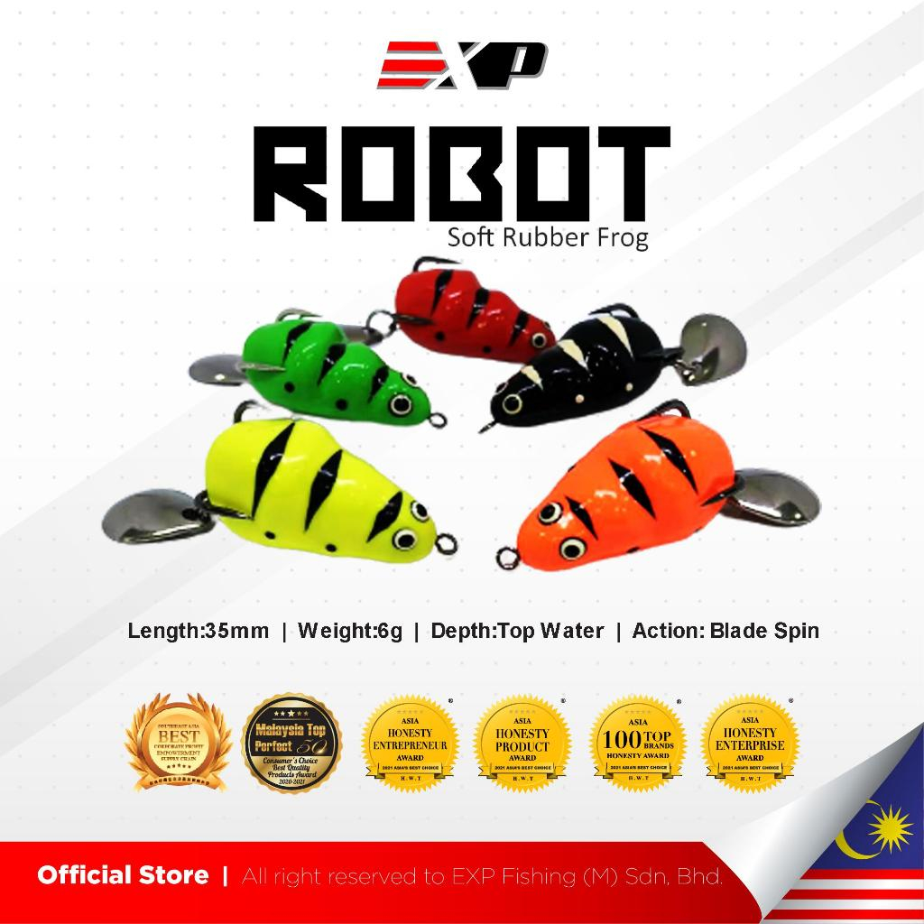 EXP ROBOT FROG เหยื่อหล่อ Soft Frog เหยื่อไม้ก๊อกกบเทียม เหยื่อยางเทียม ประเทศไทยดั้งเดิม