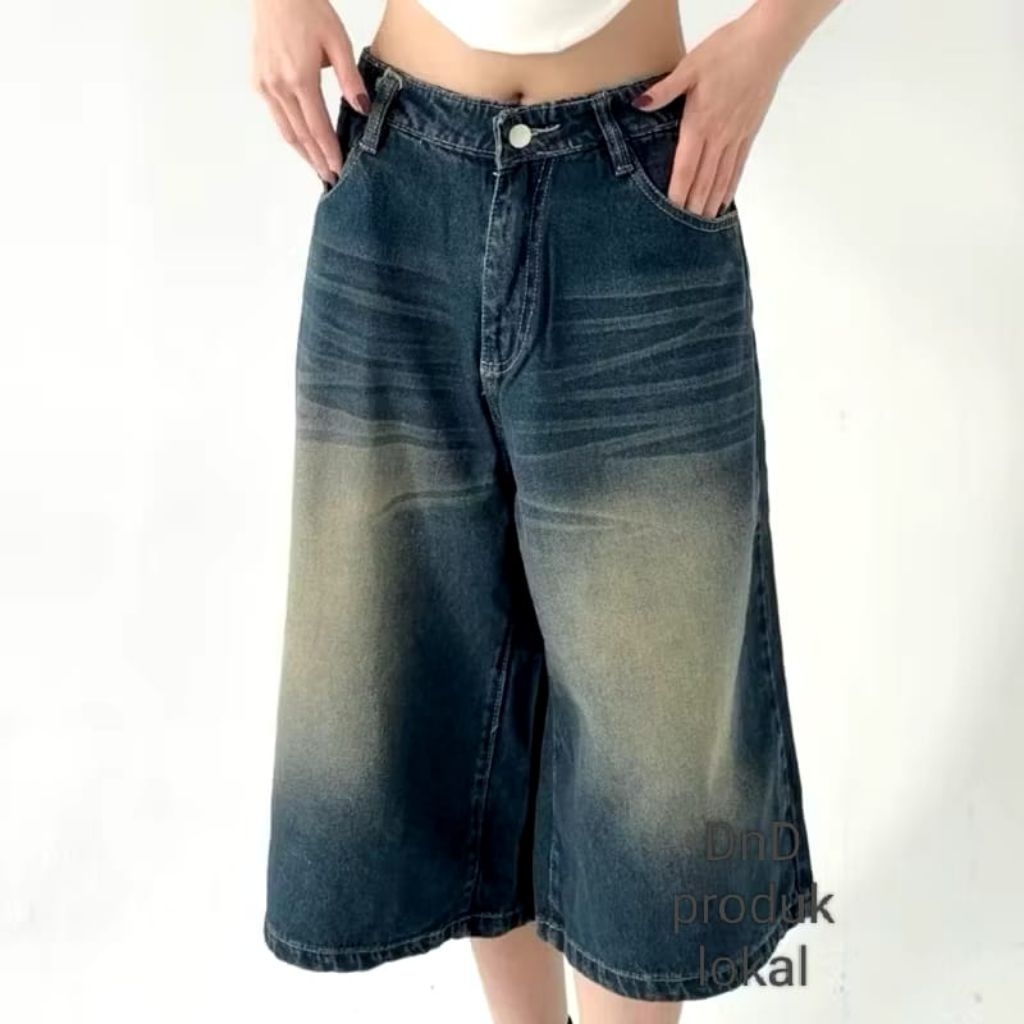 Jeans Jorts Baggy Jeans Shorts Wisker (UNISEX)