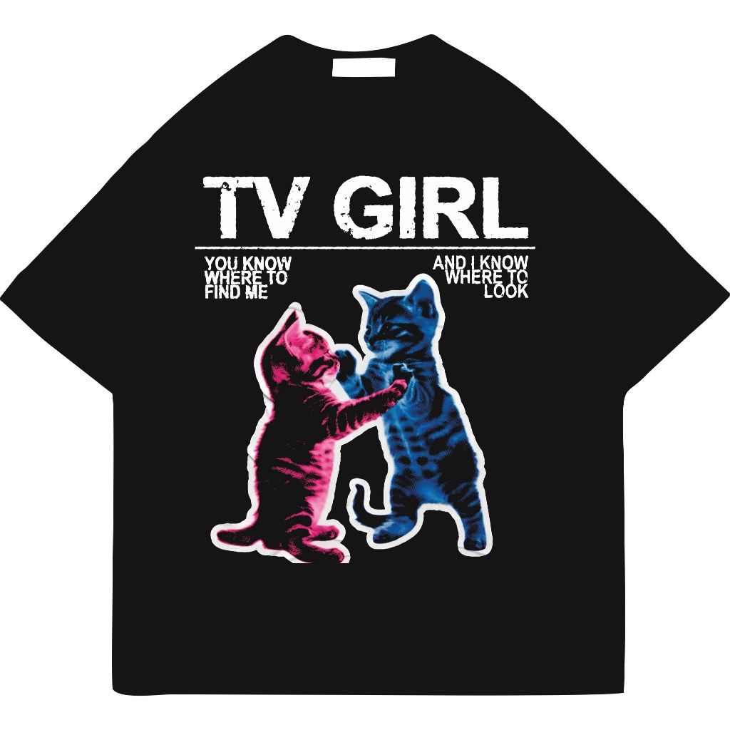 เสื้อยืดวงดนตรี Hatetrick Black Adult TV GIRL