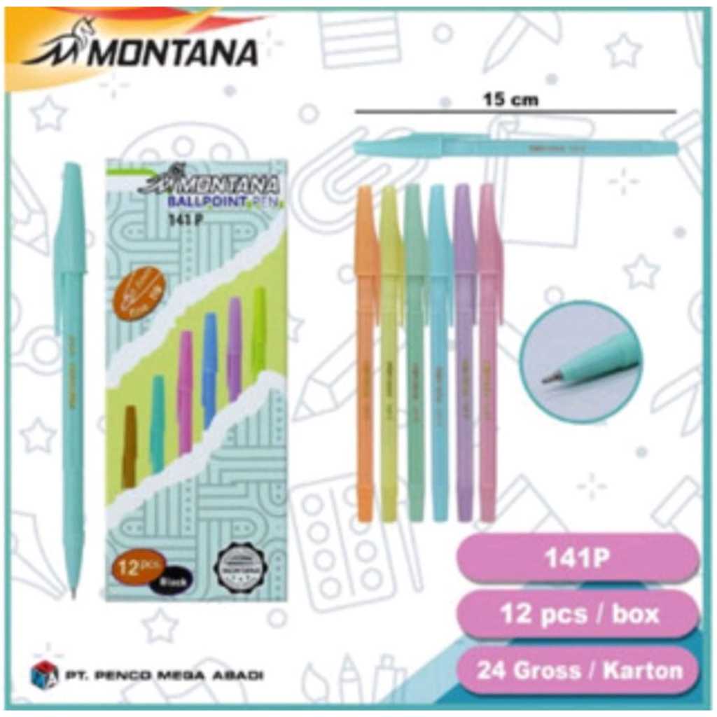 AS888 - ปากกาพาสเทล / ปากกาลูกลื่น Macaron หมึกสีดํา ขนาด 0.7 มม. เนื้อหา 12