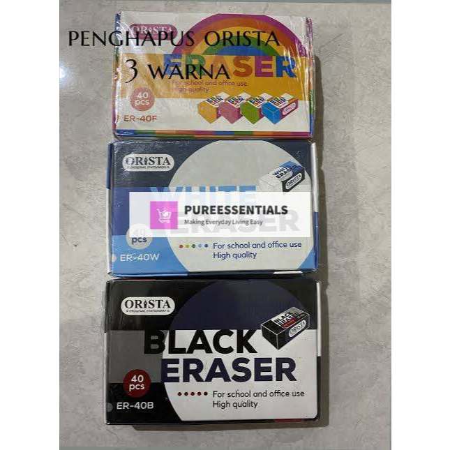 (1 ชิ้น) Orista Brand Pencil Eraser / MyStyle Black / White / Colourful / Orista Eraser / Original Q