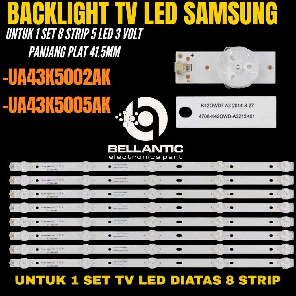 SAMSUNG 43 นิ้ว LED TV BACKLIGHT UA-43K5005AK-UA-43K5002AK 43 นิ้ว LED TV BACKLIGHT SAMSUNG