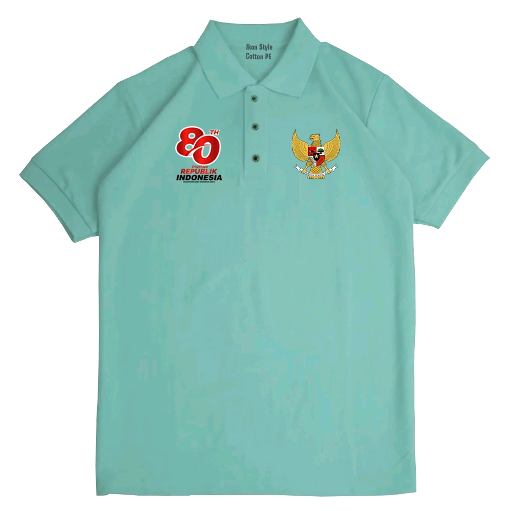 Polo 80th Anniversary of the Republic of Indonesia - เสื้อยืด Polo Pdk Garuda 80 - 01 - โปโลคอปกผู้ใ