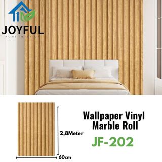 Joyful Home Interior - 60cm x 3Meter & 60cm x 2.8Meter Wallpaper Vinyl Marble Granit Foam Roll