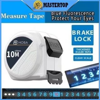 METERAN NEON PUTIH 5/7.5/10 METER FLUORESENSI TEBAL PENGUKUR BANGUNAN METAL PRESISI TINGGI TUKANG RUMAH
