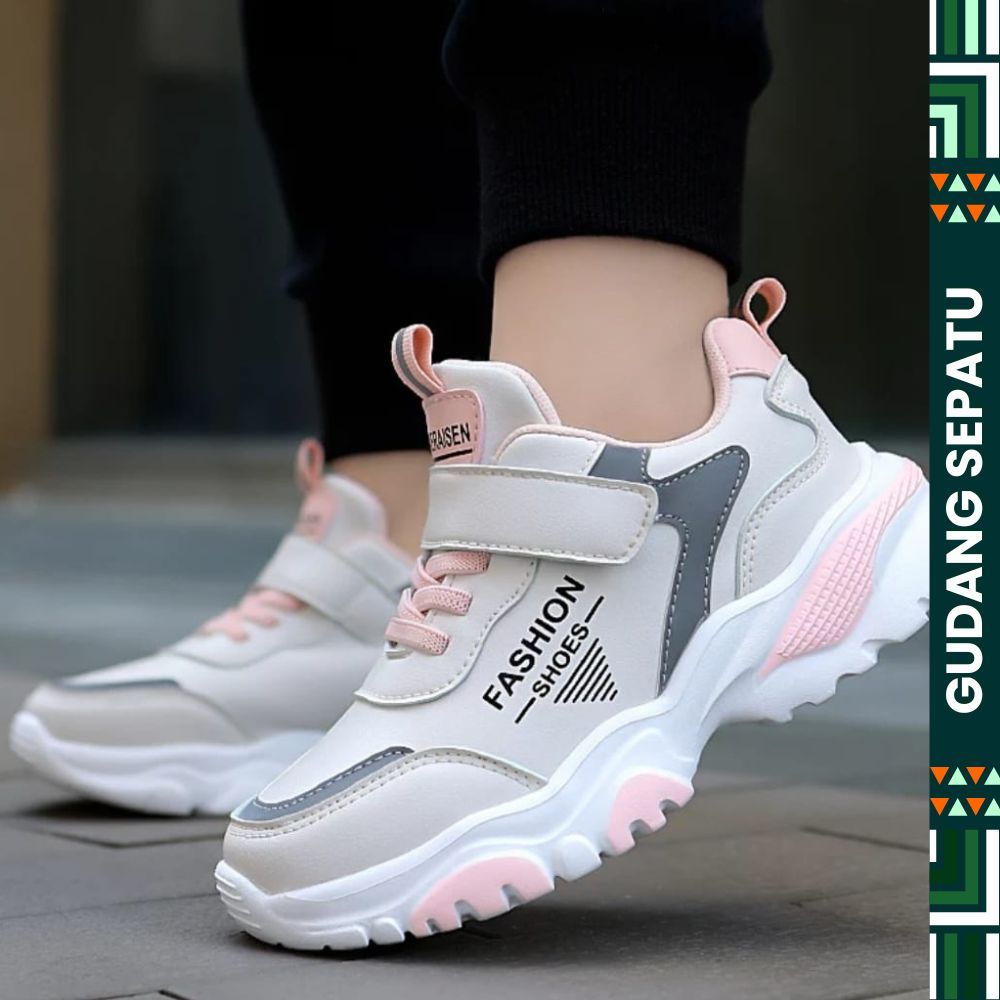 GS69 - รองเท้าผ้าใบเด็กทันสมัยสําหรับเดินทําเป็น SYNTHETIC MATERIAL AS 165