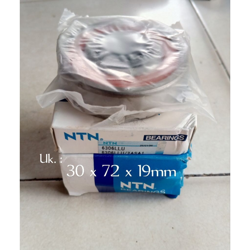 แบริ่ง 6306 Laher Klaher Ball Bearing NTN 6306 LLU Bearing Rubber Cap
