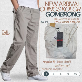 ARD - Celana Panjang Pria Chino Gombrong Skena Korean Style Chinos Premium Melar Reguler