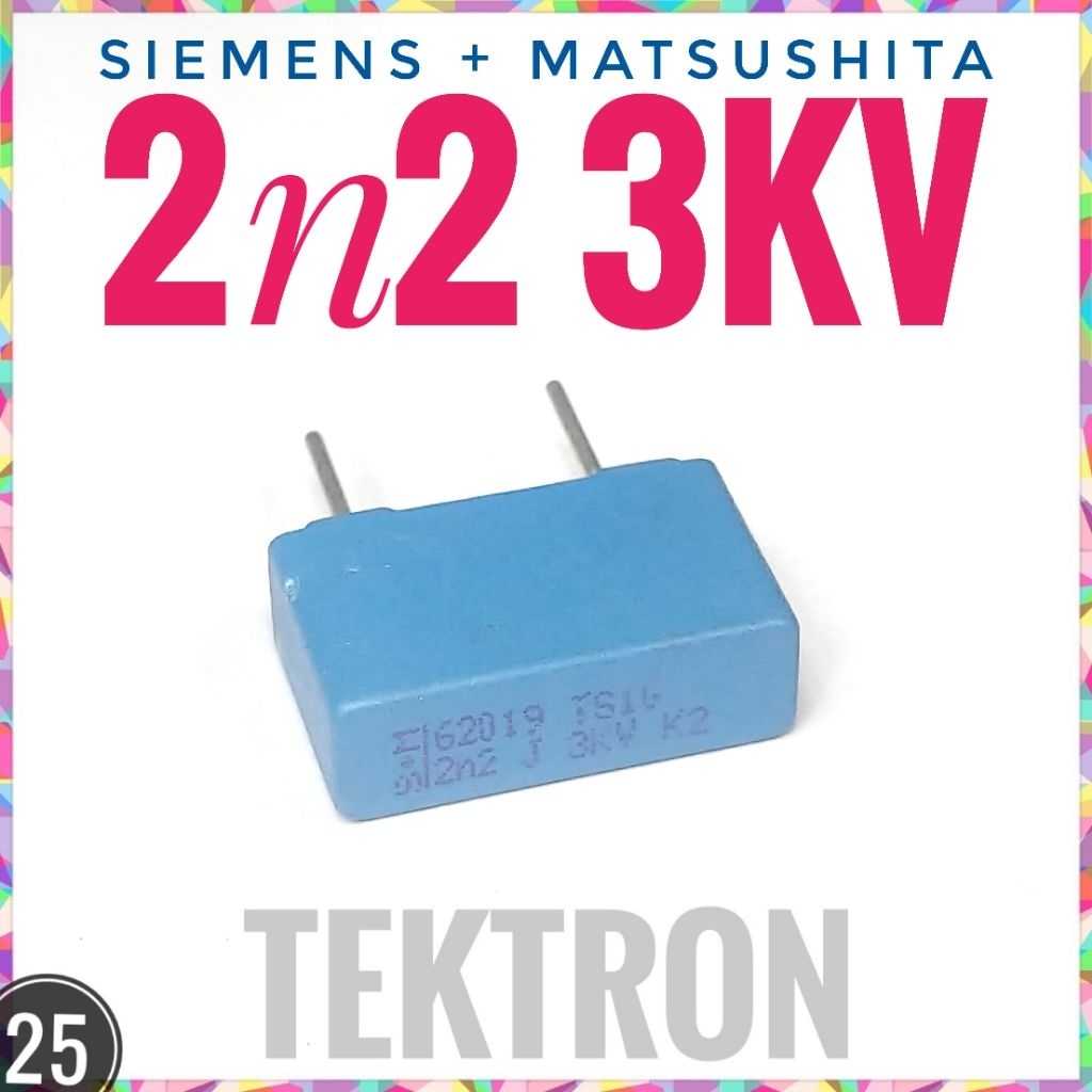 SIEMENS MATSUSHITA 2.2nF 3KV MKP 2n2F 3000V 2n2 222 EPCOS