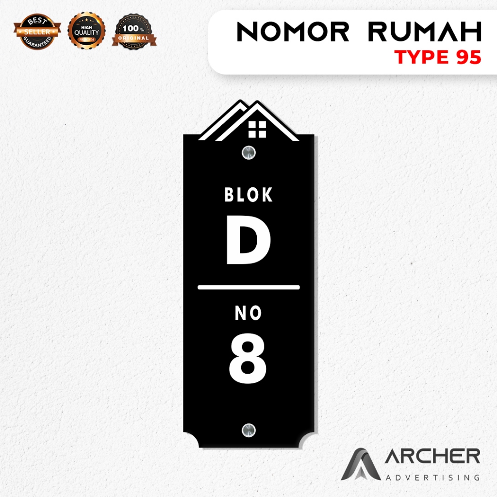 กระดานตัวเลขที่บ้านแบบกําหนดเอง TYPE 95