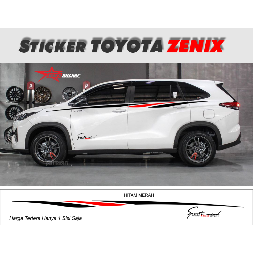 สติ๊กเกอร์ Toyota Zenix 2023, Toyota Zenix 2023 Body Sticker Variations