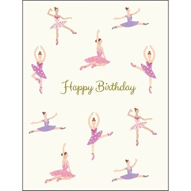 การ์ด Ballerina Happy Birthday