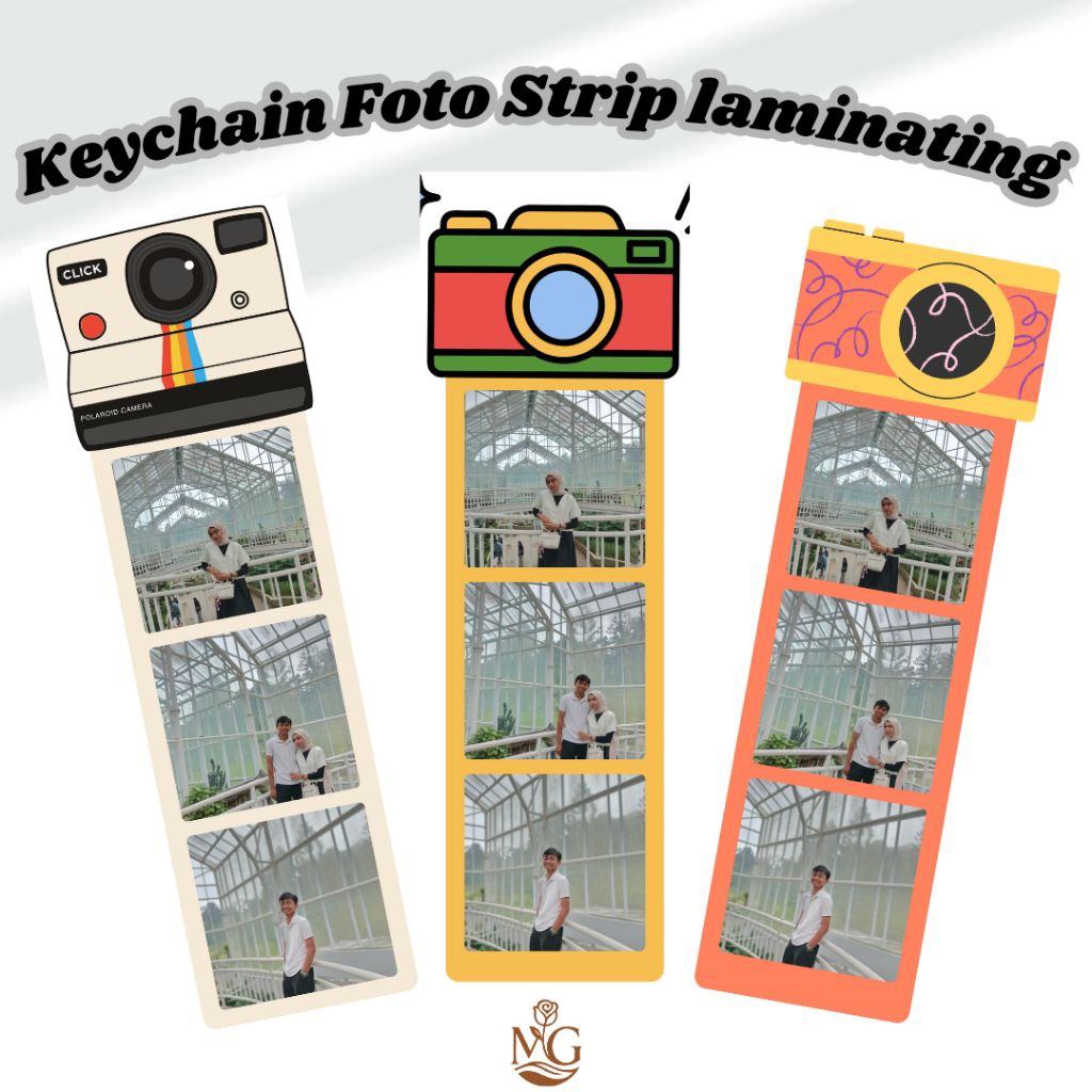 PHOTO STRIP KEYCHAIN PHOTO STRIP 3 PHOTO LAMINATING PHOTO BOOTH PHOTO BOX