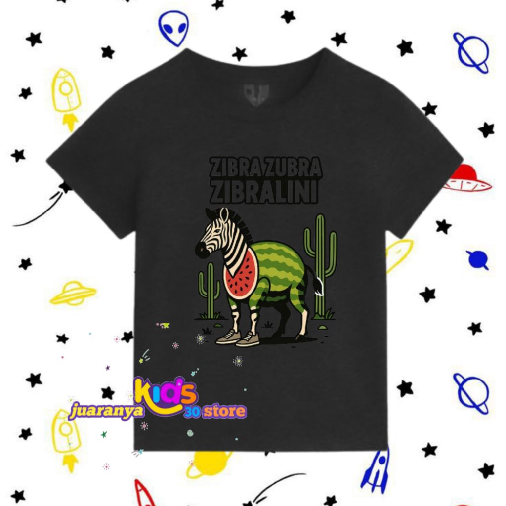 ZIBRA ZUBRA ZIBRALINI CHILDRENS เสื้อยืด BOYS/GIRLS เสื้อยืด