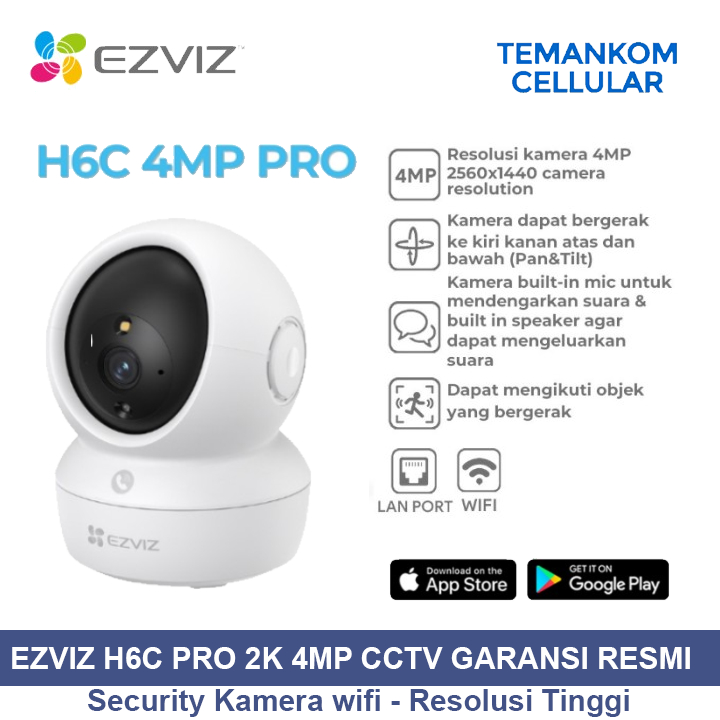 กล้องวงจรปิด EZVIZ Security H6C pro 2K 4MP 2K Wifi Camera การรับประกันอย่างเป็นทางการ