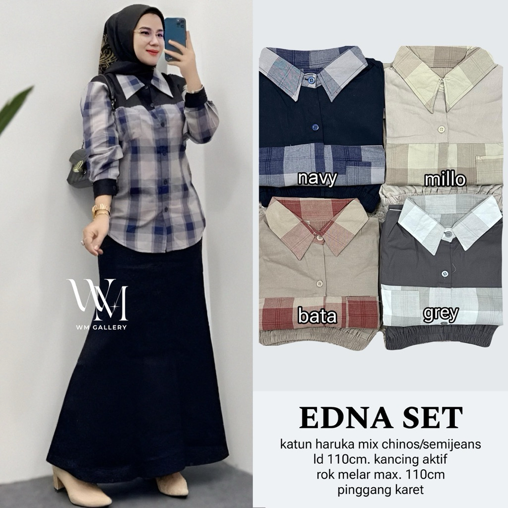 EDNA WOMENS CHINOS SKIRT SET BY WM GALLERY