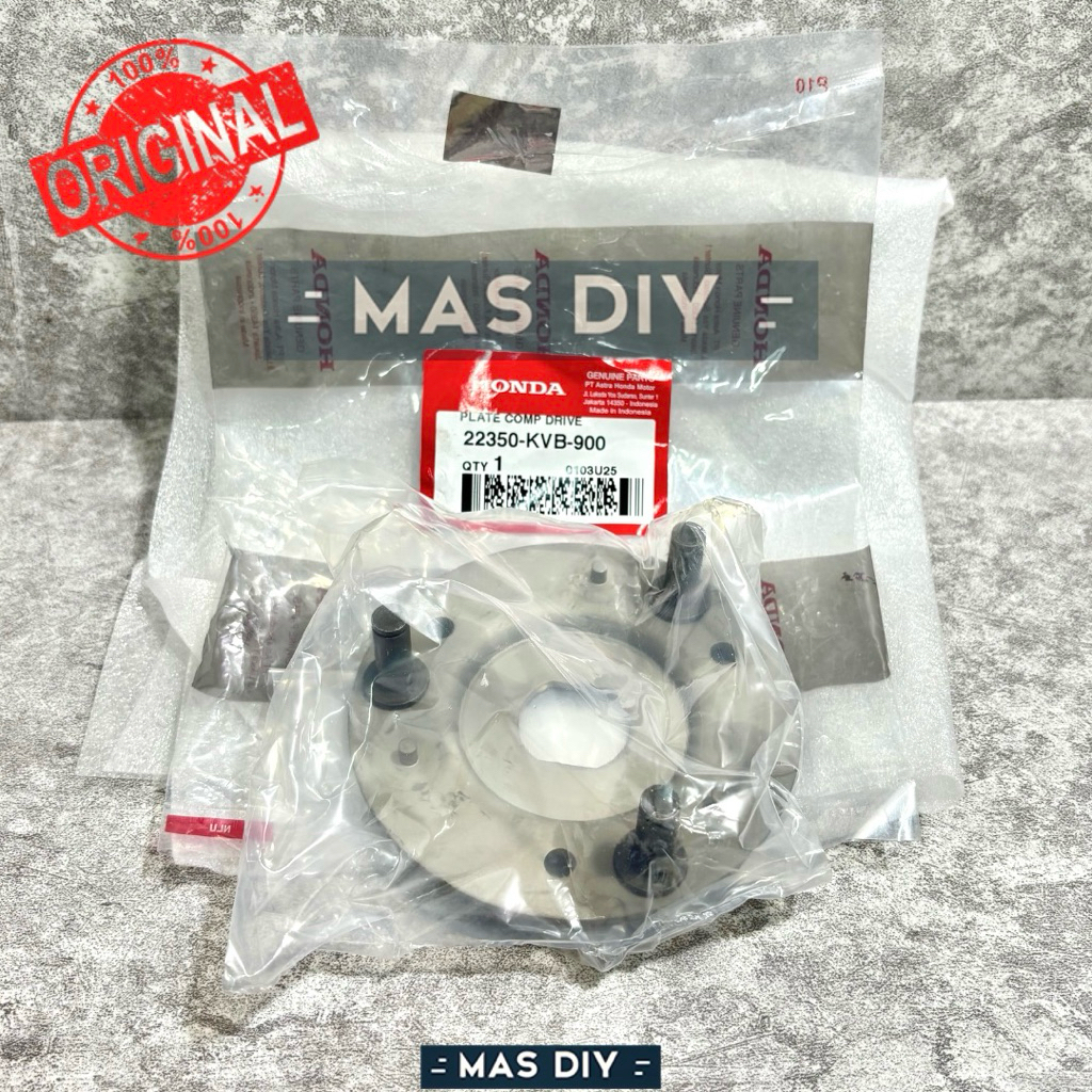 Double Pad Holder Vario 125 150 160 PCX ADV 150 160 Stylo Spacy Plate Comp Drive Ori AHM 22350KVB900