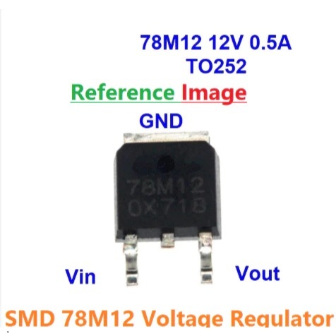 ชิป IC แรงดันไฟฟ้า REGULATOR SMD 7812 78M12 12V TO252 DPACK D-PACK DIY PCB ส่วนประกอบอิเล็กทรอนิกส์
