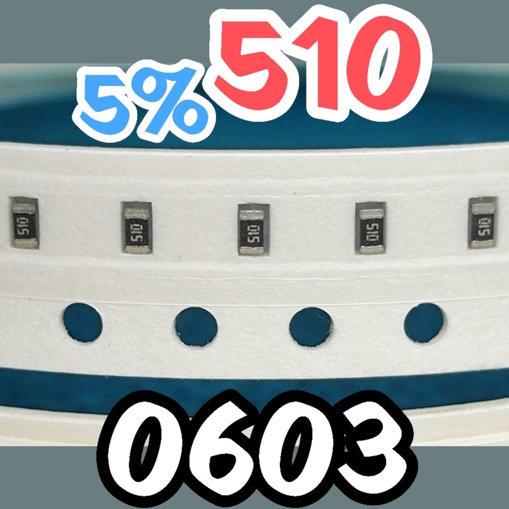 10 ชิ้น ตัวต้านทานชิป smd 510 51R 5% ขนาด 1608 0603 51ohm 51 โอห์ม