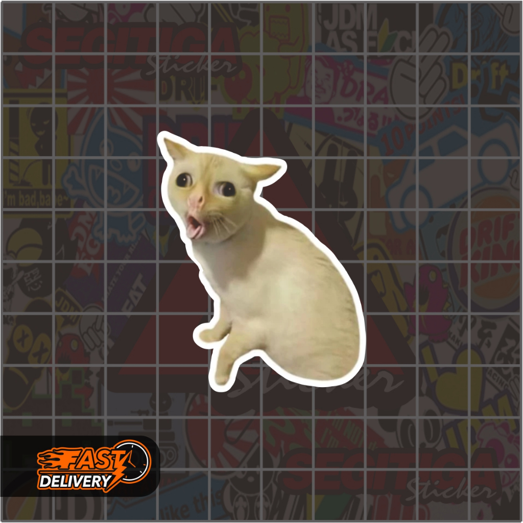 สติ๊กเกอร์ Vomiting Cat Meme ขนาด 4 x 5 ซม