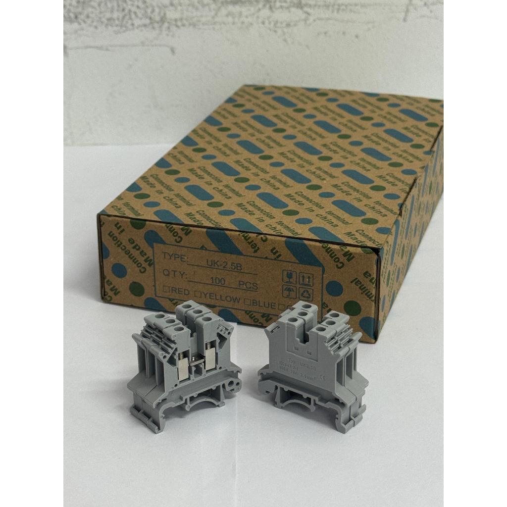 เทอร์มินอลบล็อค Din Rail UK2.5B / UK-2.5N 800V 32A