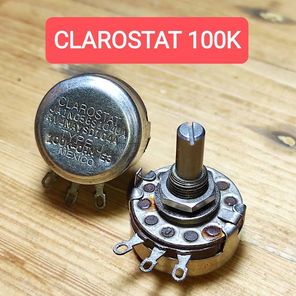 Potentiometer 100K Claristat คุณภาพสูงเม็กซิโกทหาร JA1N056S104UA Potentiometer B100K vintage NOS