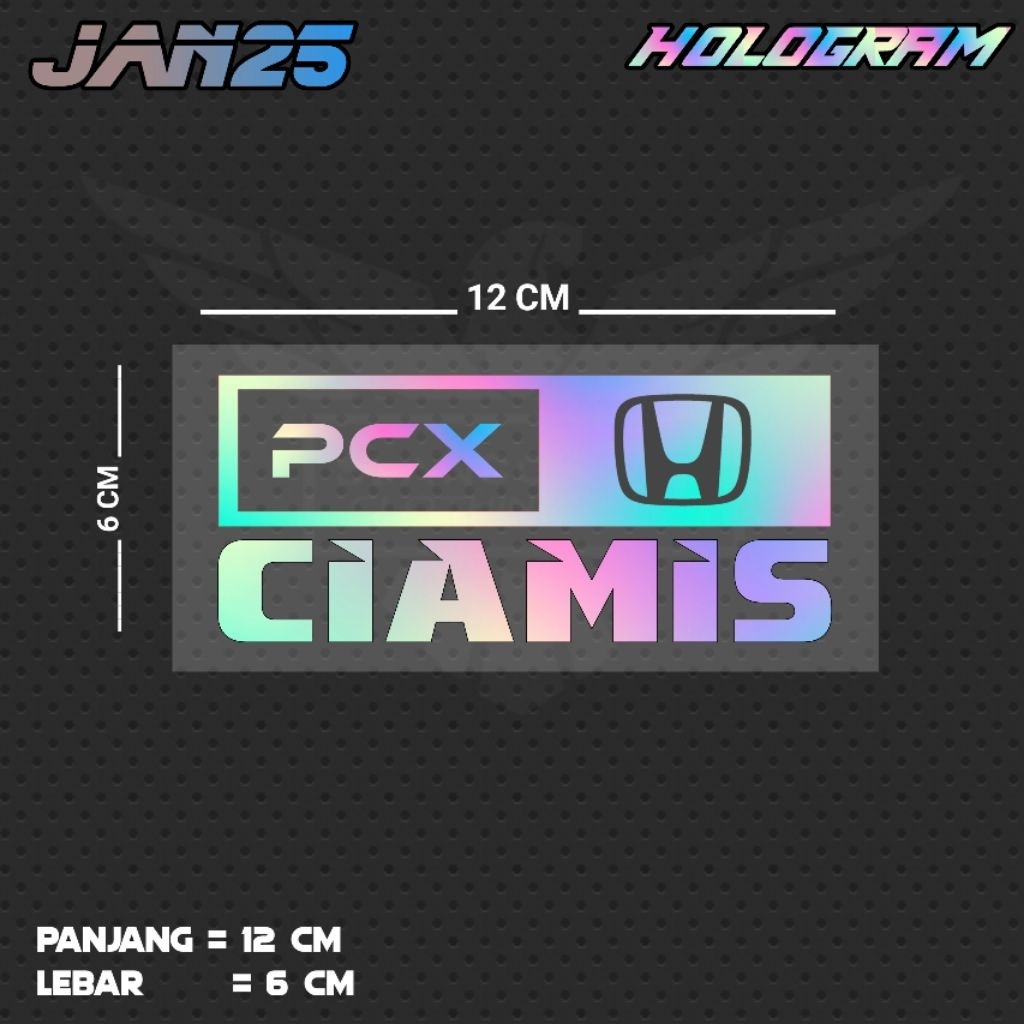 สติ๊กเกอร์ตัด PCX CIAMIS / JAN25 JBT