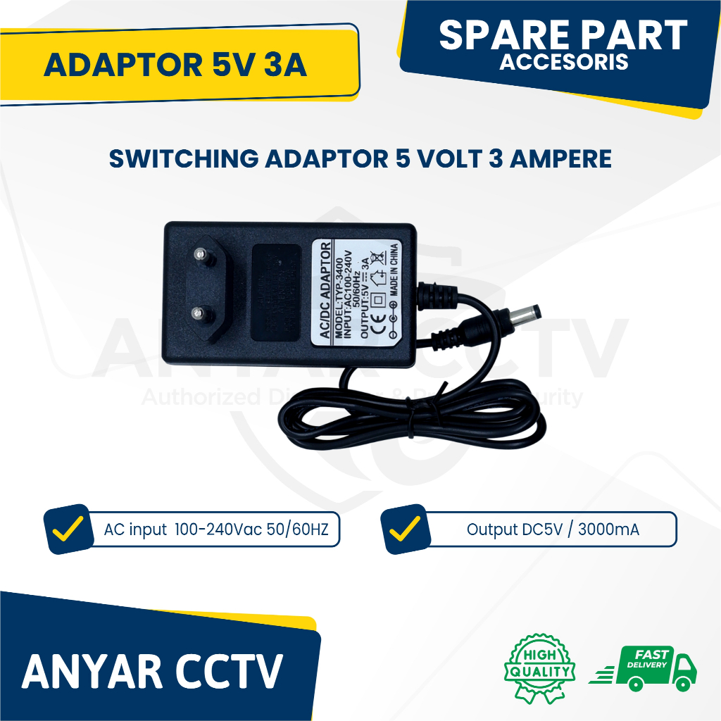 5V 3A ADAPTER || SWITCHING POWER ADAPTER 5 VOLT 3 CAMPER