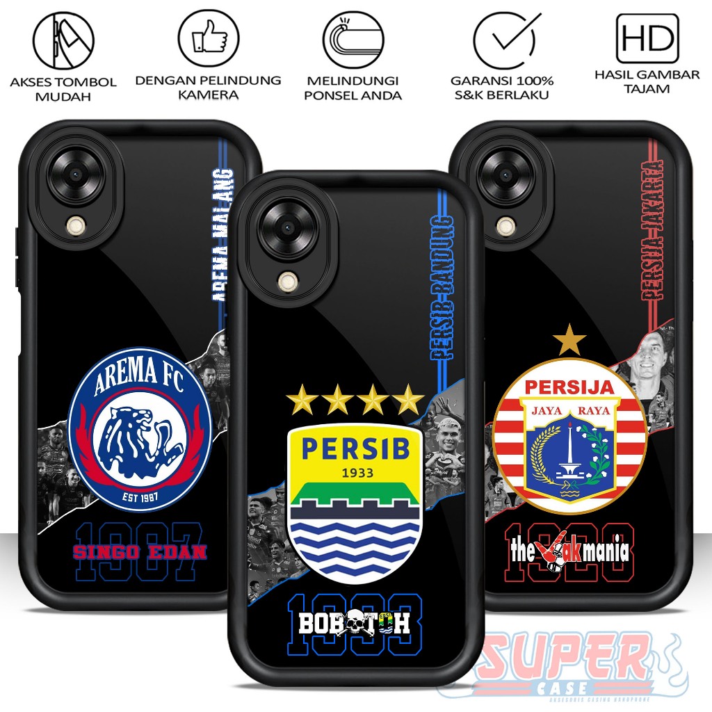 HP OPPO A17K Phone Case SuperCase Motif Phone Protector [LIGA1] ล่าสุด Casing Softcase Hardcase กระจ
