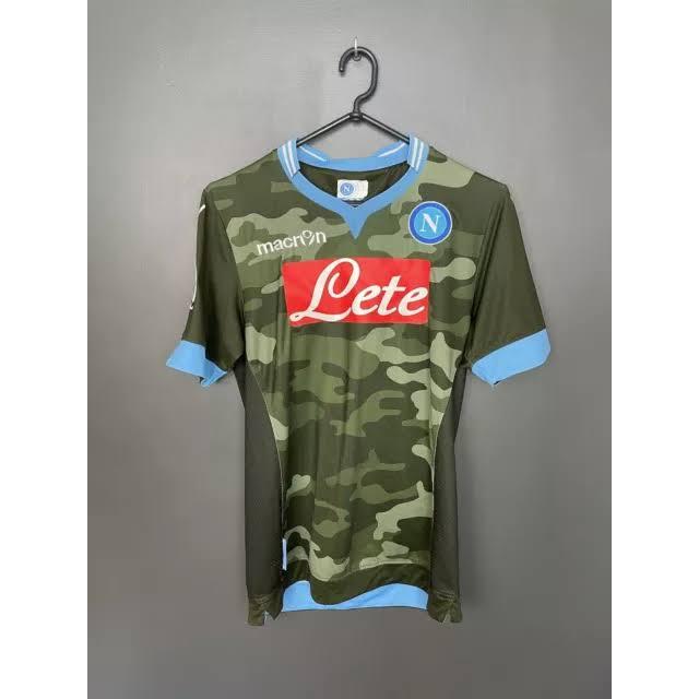 Jersey Napoli Third 3rd 2013-2014 Retro Jersey Grade Ori Napoli Army Vintage Classic Rare