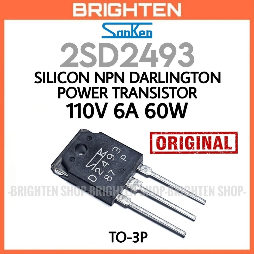 SANKEN 2SD2493 SILICON NPN DARLINGTON POWER ทรานซิสเตอร์ D2493