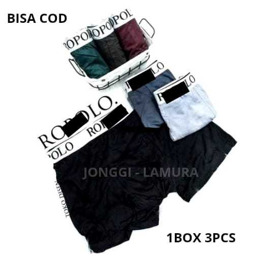ชีป! R4POLO MENS BOXER UNDERWEAR, 1 กล่อง CONTAINS 3 ชิ้น //