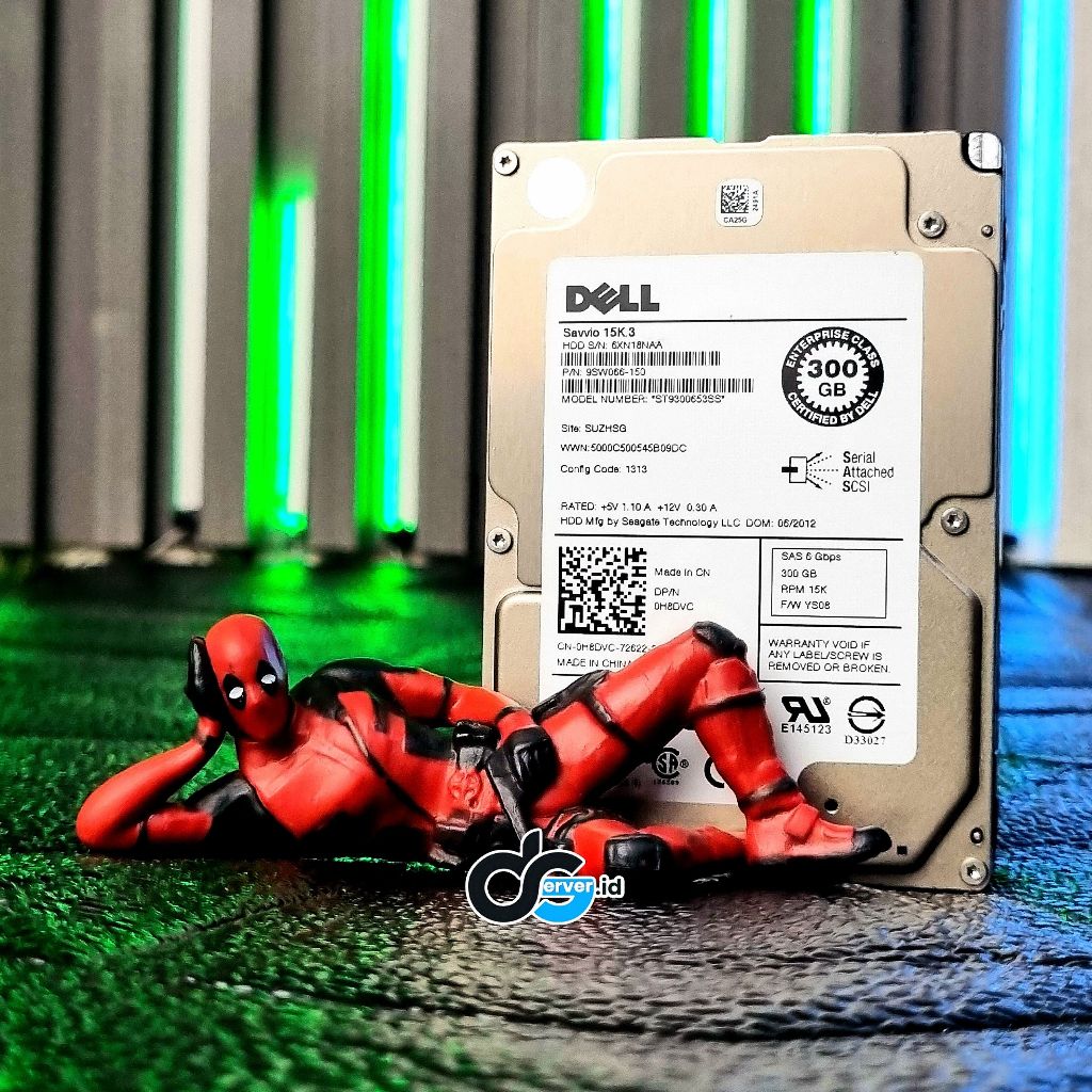 DELL 300GB 15K RPM ฮาร์ดไดรฟ์ SAS ขนาด 2.5 นิ้ว 6Gb/s (Stached SCSI Series) HDD 0H8DVC