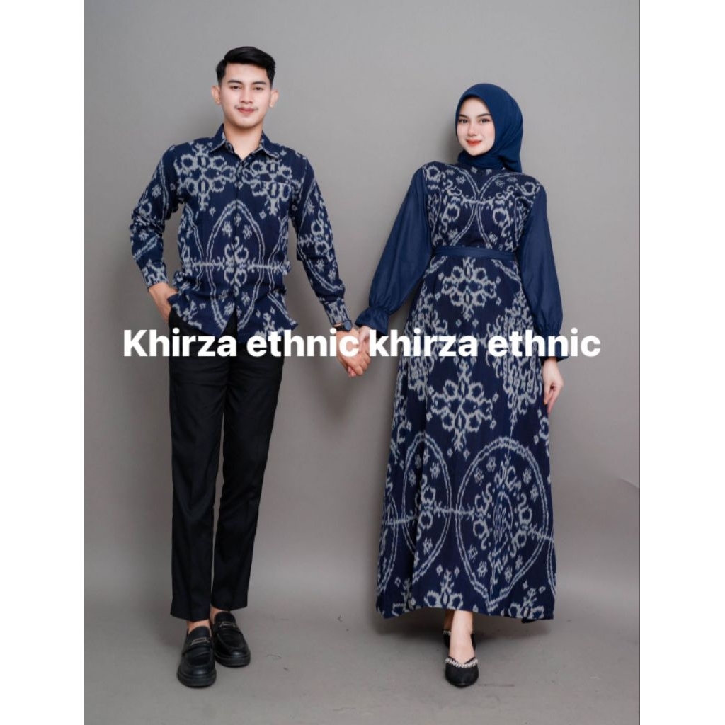 BELVIA NAVY COUPLE WOVEN CLOTHES - COUPLE - ETHNIC COUPLE - WEDDING COUPLE - การรวบรวมข้อมูล - COUPL