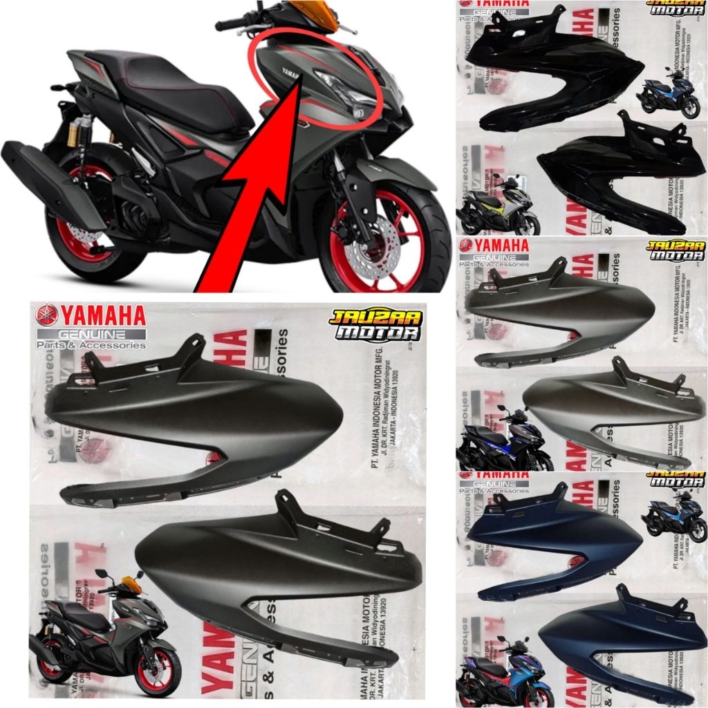 BODY COWLING PANEL FRONT UPPER WING NEW AEROX ALPHA TURBO 155 BWP-F8351-00 BWP-F8377-00 ORIGINAL YAMAHA