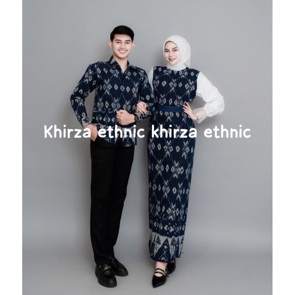 TAMARA NAVY COUPLE WOVEN CLOTHES - COUPLE - COUPLE CLOTHES - COUPLE WOVEN BATIK CLOTHES