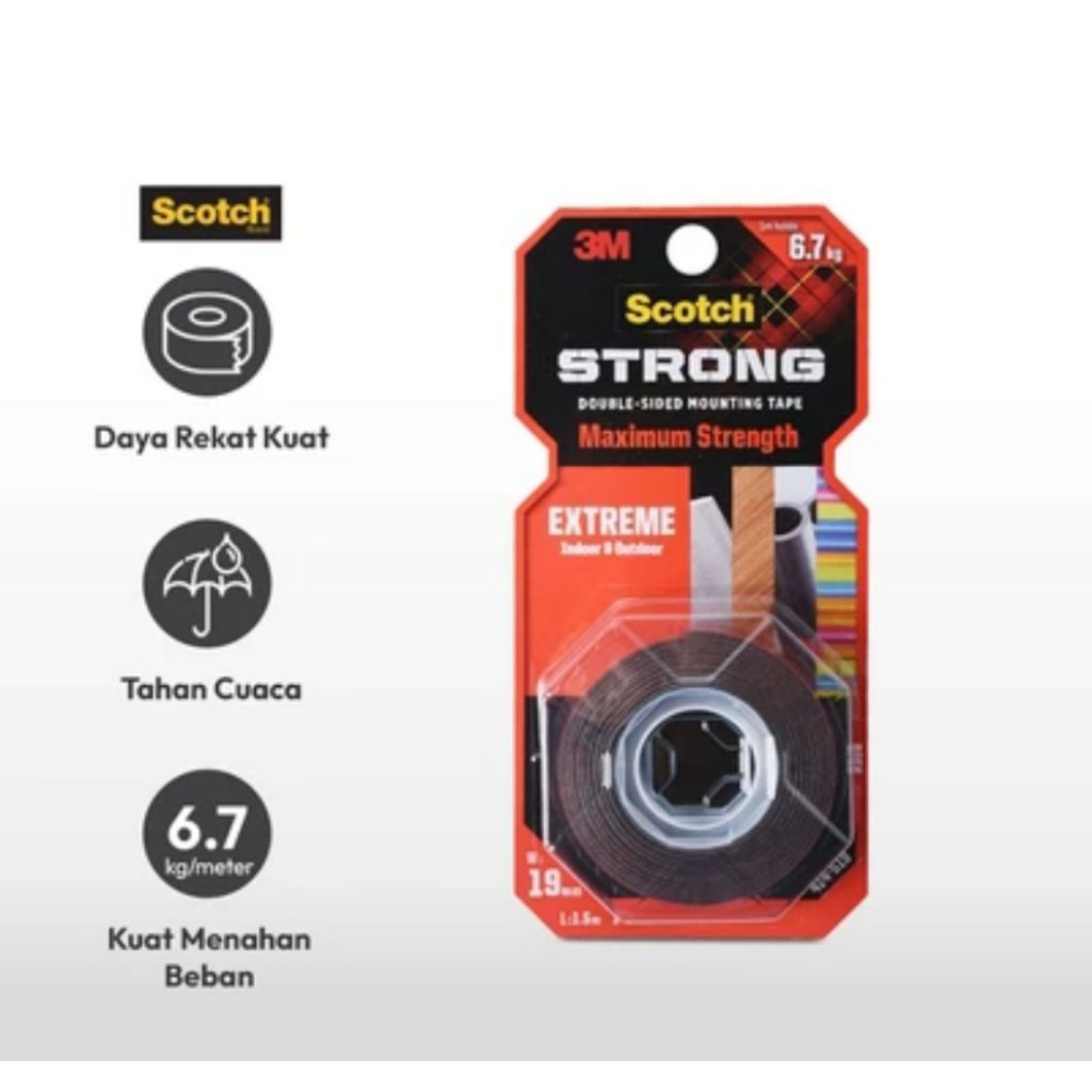 SCOTCH 3M MOUNTING TAPE EXTREME 19 MM X 1.5 MTR