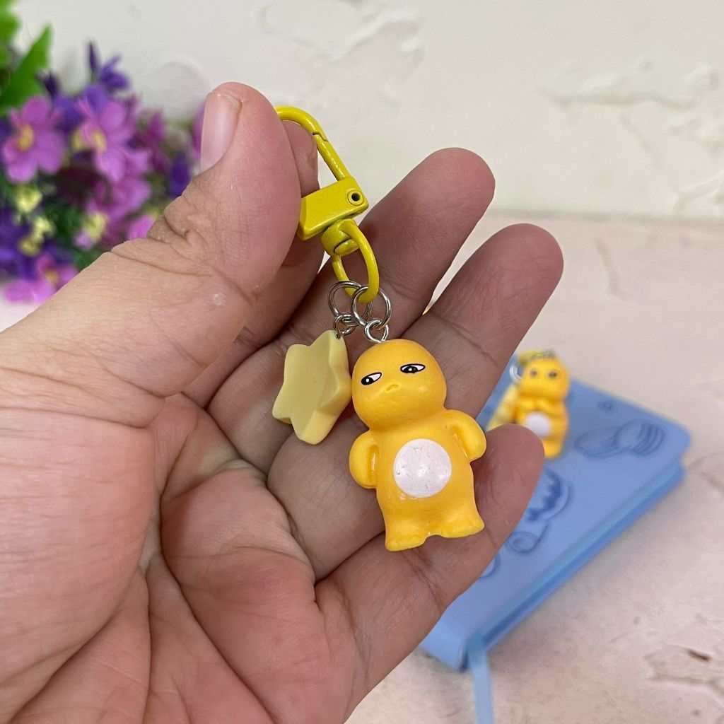 กันตุน ￼NAILONG DINO STAR RESIN KEYCHAIN AFFORDABLE KEYRING KEYCHAIN